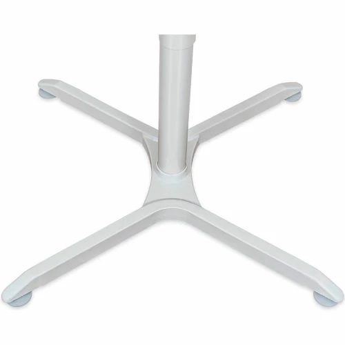 Luxor 32" Round Adjustable Height Restaurant Table, White 4 Luxor 32" Round Adjustable Height Restaurant Table, White - Image 4