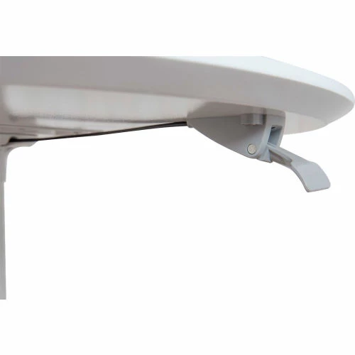 Luxor 32" Round Adjustable Height Restaurant Table, White 5 Luxor 32" Round Adjustable Height Restaurant Table, White - Image 5