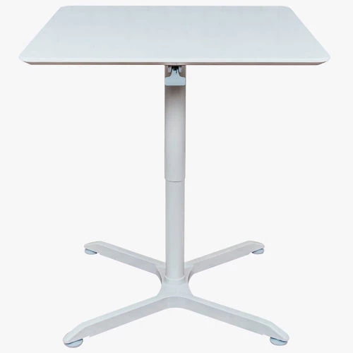 Luxor 36" Square Adjustable Height Restaurant Table, White 1 Luxor 36" Square Adjustable Height Restaurant Table, White
