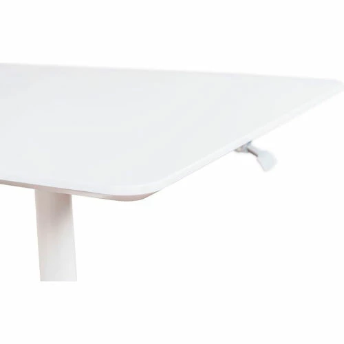 Luxor 36" Square Adjustable Height Restaurant Table, White 3 Luxor 36" Square Adjustable Height Restaurant Table, White - Image 3