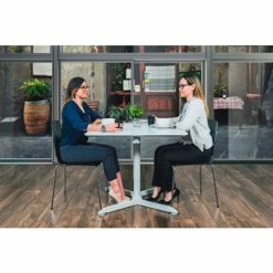 Luxor 36" Square Adjustable Height Restaurant Table, White 17 Luxor 36" Square Adjustable Height Restaurant Table, White -Tables Shop LX PNADJ 36SQ 006