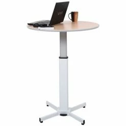 Luxor Height Adjustable Round Pedestal Table - 31-1/2" - Pneumatic