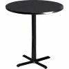 Safco® Bistro Series 30" Round Bar Height Restaurant Table, Anthracite Table/Black Base