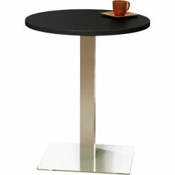 Safco®Bistro Series 30" Round Bar Height Restaurant Table,Anthracite Table/Stainless Steel Base