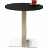Safco® Bistro Series 30" Round Dining Height Restaurant Table W/Stainless Steel Base, Black