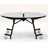 National Public Seating NPS® 60" Round Mobile Cafeteria Table, Gray Top/Black Frame