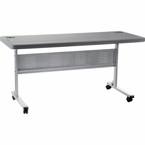 National Public Seating NPS® Flip-N-Store Training Table - Charcoal Slate - 60" x 24" 7 National Public Seating NPS® Flip-N-Store Training Table - Charcoal Slate - 60" x 24" - Image 7