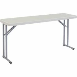 Interion By Global Industrial Interion® Plastic Folding Seminar Table, 18" x 60", White -Tables Shop NAA BT1860