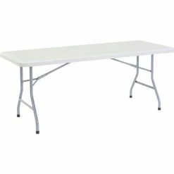 National Public Seating NPS Plastic Folding Table - 72" x 30" - Speckled Gray -Tables Shop NAA BT3072