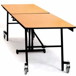 National Public Seating NPS® Mobile Cafeteria Table, 97"Lx30"W, Oak Top/Black Frame -Tables Shop NAA MT8 MDPEPCOK