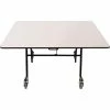 National Public Seating NPS® Mobile EasyFold Table, 48" Square, Gray Top, Black Frame