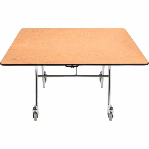 National Public Seating NPS® Mobile EasyFold Table, 60" Square, Oak Top, Chrome Frame 1 National Public Seating NPS® Mobile EasyFold Table, 60" Square, Oak Top, Chrome Frame