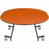 National Public Seating NPS® Mobile EasyFold Table, 72"L x 60"W Oval, Cherry Top, Black Frame