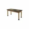 National Public Seating NPS Science Lab Table - Chemical Resistant Top - 72"L x 24"W x 36"H - Black w/ Oak Legs