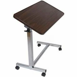 Novum Medical Products NK Medical Economy Overbed Table with 3-Position Tilt, Spring Assisted Lift, 15" x 30" Top