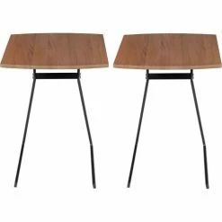 Niche Soho C End Living Room Side Table, Set of 2, Urban Walnut -Tables Shop NSST1719UW2PK 4