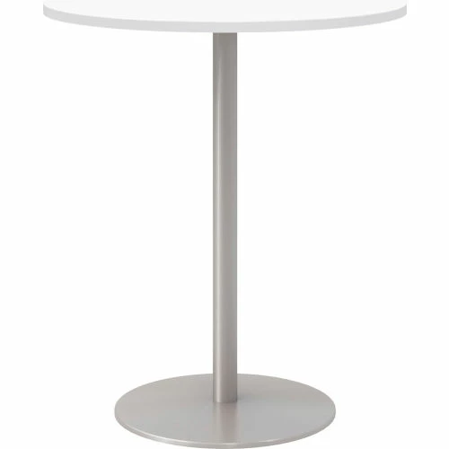 KFI Seating KFI 36" Round Bistro Table & 4 Barstool Set, White Table With Black Stools 2 KFI Seating KFI 36" Round Bistro Table & 4 Barstool Set, White Table With Black Stools - Image 2