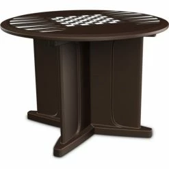Cortech USA Endurance Table 42" Round Table Top with X Base and Game Top - Brown