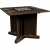 Cortech USA Endurance Table 42" Square Table Top with X Base and Game Top - Brown