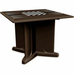 Cortech USA Endurance Table 42" Square Table Top with X Base and Game Top - Brown