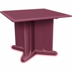 Cortech USA Endurance Table 42" Square Table Top with X Base - Burgundy
