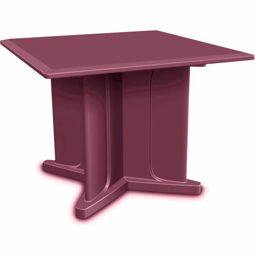 Cortech USA Endurance Table 42" Square Table Top with X Base - Burgundy 1 Cortech USA Endurance Table 42" Square Table Top with X Base - Burgundy