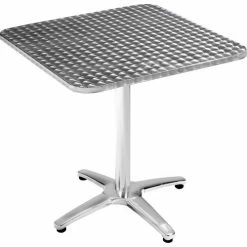 Premier Hospitality Furniture Premier Hospitality 28" Square Stainless Steel Restaurant Table, Chrome