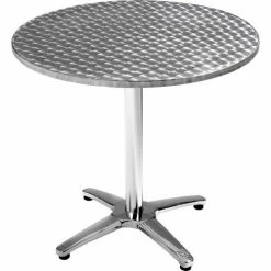 Premier Hospitality Furniture Premier Hospitality 32" Round Stainless Steel Restaurant Table, Chrome