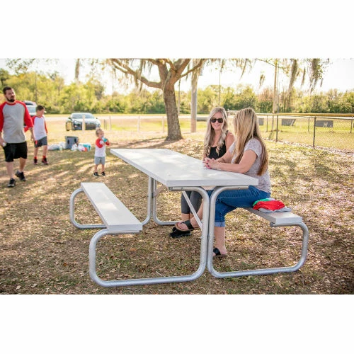 GT Grandstands 15' Picnic Table, Anodized Aluminum Planking, Aluminum Frame 2 GT Grandstands 15' Picnic Table, Anodized Aluminum Planking, Aluminum Frame - Image 2