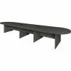 Regency Legacy 192" Modular Racetrack Conference Table with 2 Power Data Grommets, Ash Grey