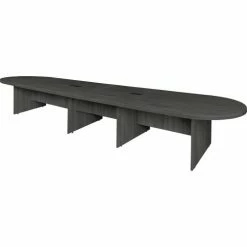 Regency Legacy 192" Modular Racetrack Conference Table with 2 Power Data Grommets, Ash Grey