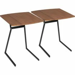 Niche Soho C End Living Room Side Table, Set of 2, Urban Walnut -Tables Shop RES NSST1719UW2PK