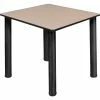 Regency Kee 30" Square Multipurpose Breakroom Slim Table, Beige/ Black