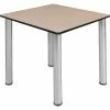 Regency Kee 30" Square Multipurpose Breakroom Slim Table, Beige/ Chrome