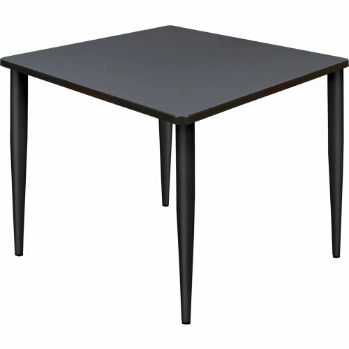 Regency Kahlo 42" Square Multipurpose Breakroom Tapered Leg Table, Grey/ Black 1 Regency Kahlo 42" Square Multipurpose Breakroom Tapered Leg Table, Grey/ Black