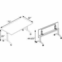 RightAngle Products RightAngle Flip Training Table w/ Casters 30" x 72", Hardrock Maple w/Black Base - R-Style Series 14 RightAngle Products RightAngle Flip Training Table w/ Casters 30" x 72", Hardrock Maple w/Black Base - R-Style Series -Tables Shop RFLAAC307230 line