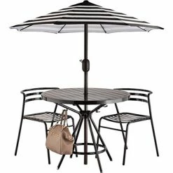 Safco® CoGo Steel Outdoor/Indoor Table, Round, 36"W, Black -Tables Shop SAC 4362BL