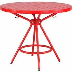 Safco® CoGo Steel Outdoor/Indoor Table, Round, 36"W, Red 9 Safco® CoGo Steel Outdoor/Indoor Table, Round, 36"W, Red -Tables Shop SAC 4362RD