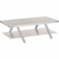 Safco® Mirella Coffee Table, 23-3/4"D x 48"W x 16"H, White Ash -Tables Shop SAC MRCFTWAH 1