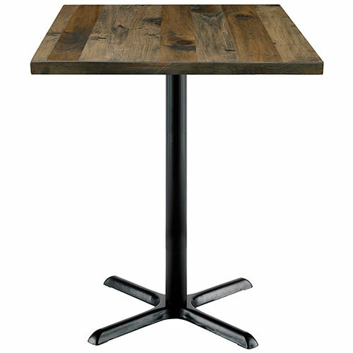 KFI Seating KFI 30" Square Bistro Table With Vintage Wood, Barnwood 1 KFI Seating KFI 30" Square Bistro Table With Vintage Wood, Barnwood