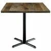 KFI Seating KFI 36" Square Counter Table With Vintage Wood, Barnwood