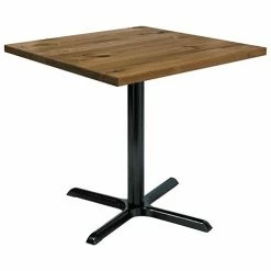 KFI Seating KFI 36" Square Table With Vintage Wood, Natural