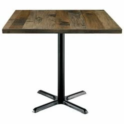 KFI Seating KFI 42" Square Counter Table With Vintage Wood, Barnwood