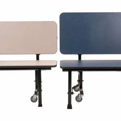 National Public Seating NPS® 60" Mobile ToGo Bench Unit - MDF with ProtectEdge - Navy -Tables Shop TGB48PBTMNLNL 03 4