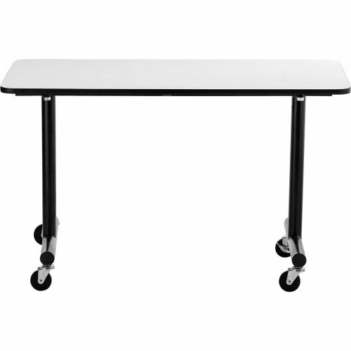 National Public Seating NPS® 60"x30" Mobile Rectangular ToGo Table - MDF Top - Black Frame - Gray 2 National Public Seating NPS® 60"x30" Mobile Rectangular ToGo Table - MDF Top - Black Frame - Gray - Image 2