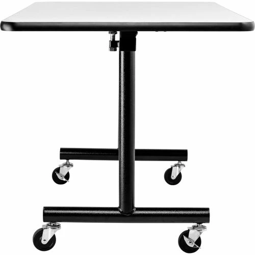 National Public Seating NPS® 48"x24" Mobile Rectangular ToGo Table - MDF Top - Black Frame - Gray 3 National Public Seating NPS® 48"x24" Mobile Rectangular ToGo Table - MDF Top - Black Frame - Gray - Image 3