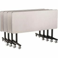 National Public Seating NPS® 60"x30" Mobile Rectangular ToGo Table - MDF Top - Black Frame - Gray 12 National Public Seating NPS® 60"x30" Mobile Rectangular ToGo Table - MDF Top - Black Frame - Gray -Tables Shop TGT2448PBTMGY 05 3