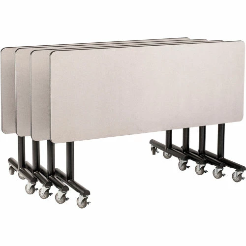National Public Seating NPS® 48"x24" Mobile Rectangular ToGo Table - MDF Top - Black Frame - Gray 5 National Public Seating NPS® 48"x24" Mobile Rectangular ToGo Table - MDF Top - Black Frame - Gray - Image 5
