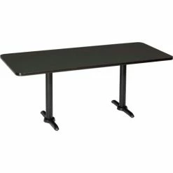 Interion By Global Industrial Interion® Breakroom Table, 60"L x 30"W, Black -Tables Shop TXX 695670BK