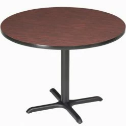 Interion By Global Industrial Interion® 36" Round Counter Height Restaurant Table, Mahogany